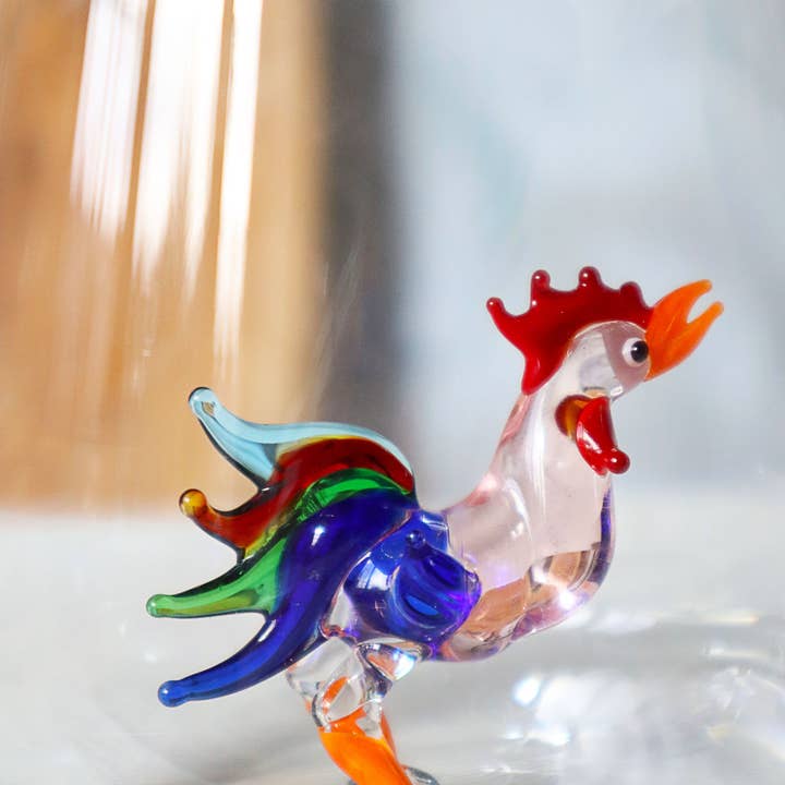 Adamodart - Wholesale Drinking Glass/Cup - Rooster glasses, chicken, water cup, farm animal, glassware