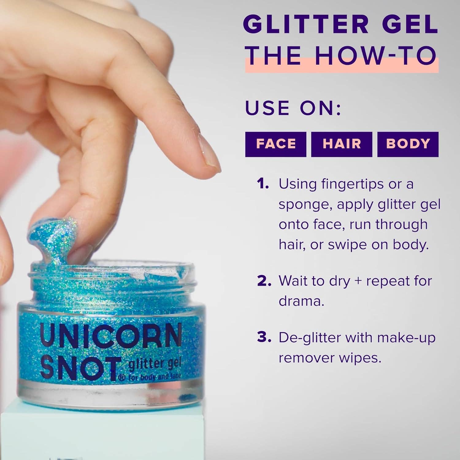 Unicorn Snot | Glitter Beauty - Wholesale Body Glitter/Shimmer - Original Glitter Gel | Sky-Blue | Body Glitter | Shimmer8