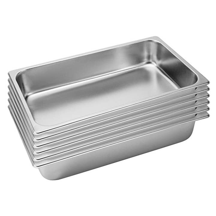 SOGA 6X Gastronorm GN Pan Full Size 1/1 GN Pan 10cm Deep Stainless Steel Tray for wholesale by SOGA International Pty Ltd