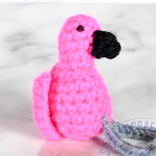 Handgestrickter Flamingo 3" für den Großhandel von SS handcrafted Art