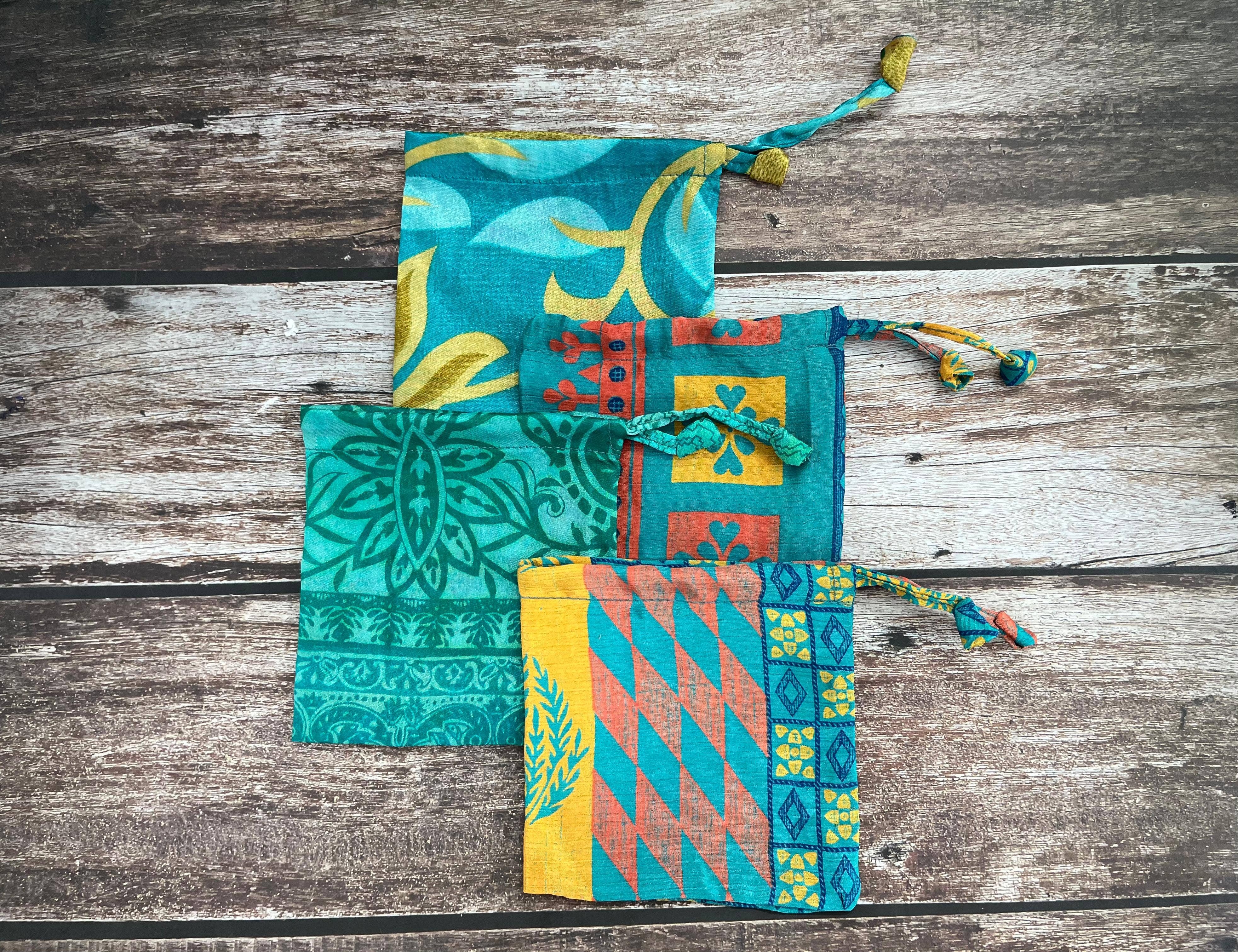House of Kraft - Wholesale Gift Bag Set/Pack - Gift Pouches | Upcycled Silk Pouch | Pack Silk Gift Pouch40