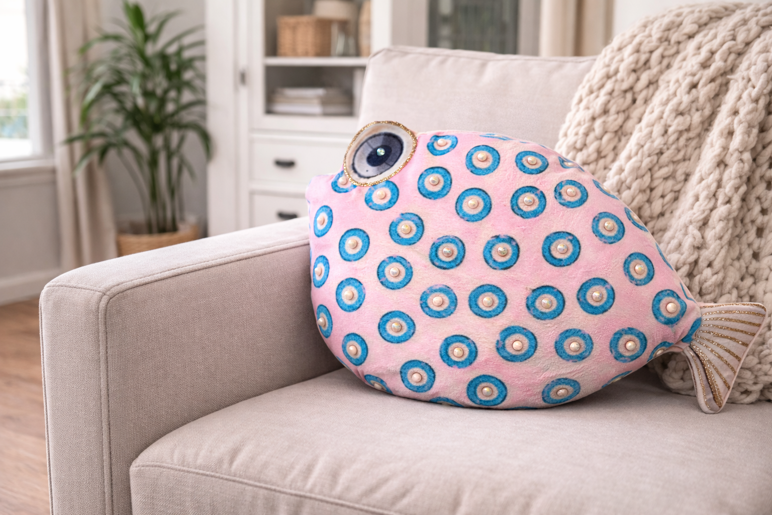IPNG Design - Wholesale Throw/Decorative Pillow - Plush Fish-Shaped Decorative Pillow_Pink2