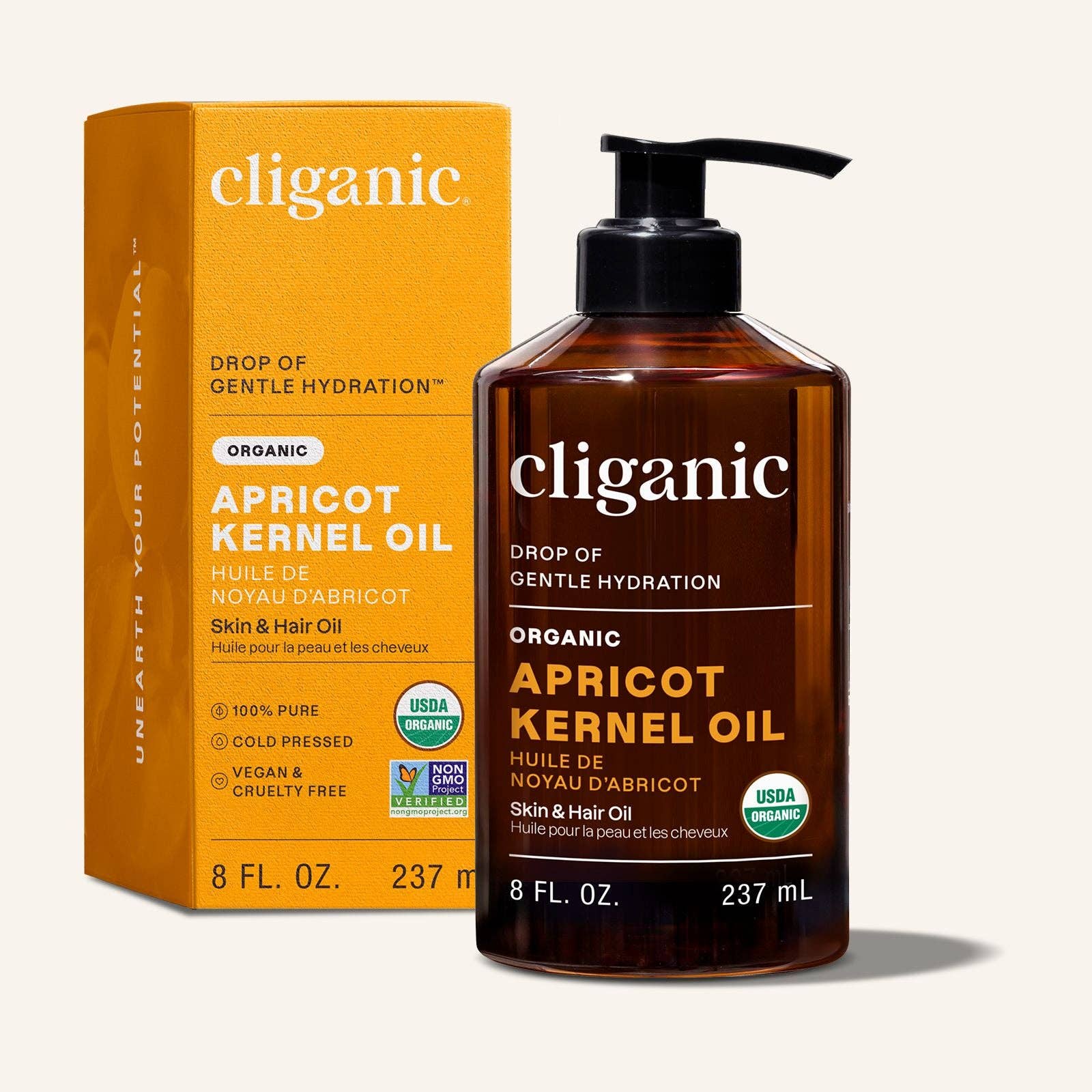Cliganic - Wholesale Facial Oil - Organic Apricot Kernel Oil0
