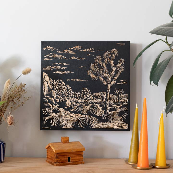 California Joshua Tree Engraved Illustration for wholesale by Benoit's Design Co.