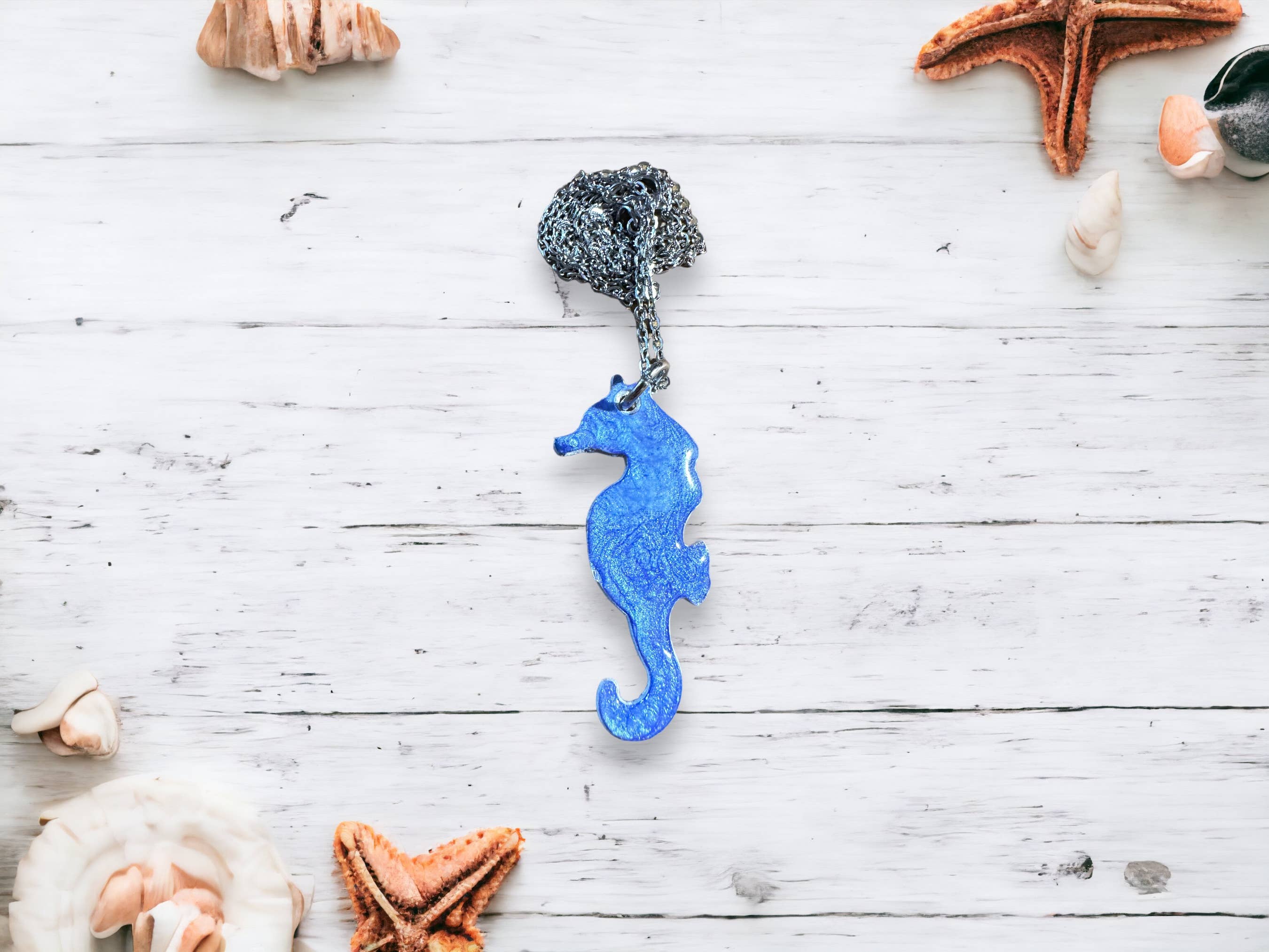 Three Dandelion Wishes - Wholesale Pendant/Charm Necklace - Hand Painted Seahorse Necklace15