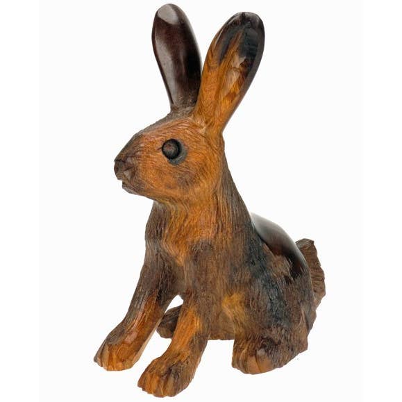 Earthview - Vendita all'ingrosso Statuette decorative - Scultura in legno di ferro di Jackrabbit