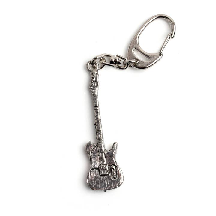 The Music Gifts Company - Wholesale Keychain - Unisex - Telecaster Guitar Pewter Keychain