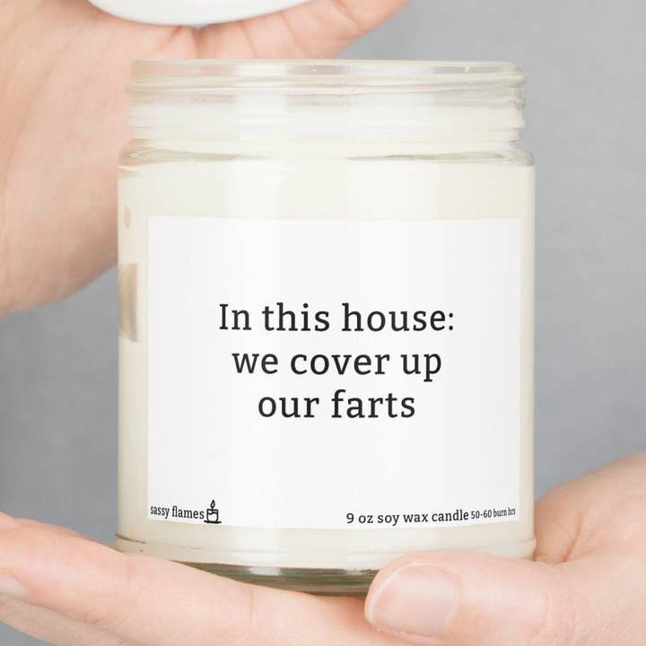 House Fart Cover-Up Duftkerzen aus Sojawachs, 9 Unzen für den Großhandel von Sassy Flames