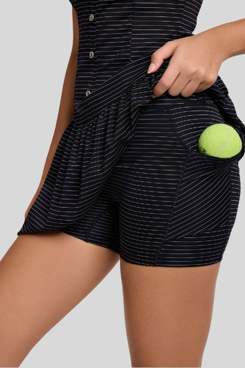 Sodalemon – wholesale Sportklänning – Dam – Randig snabbtorkande tennisklänning8