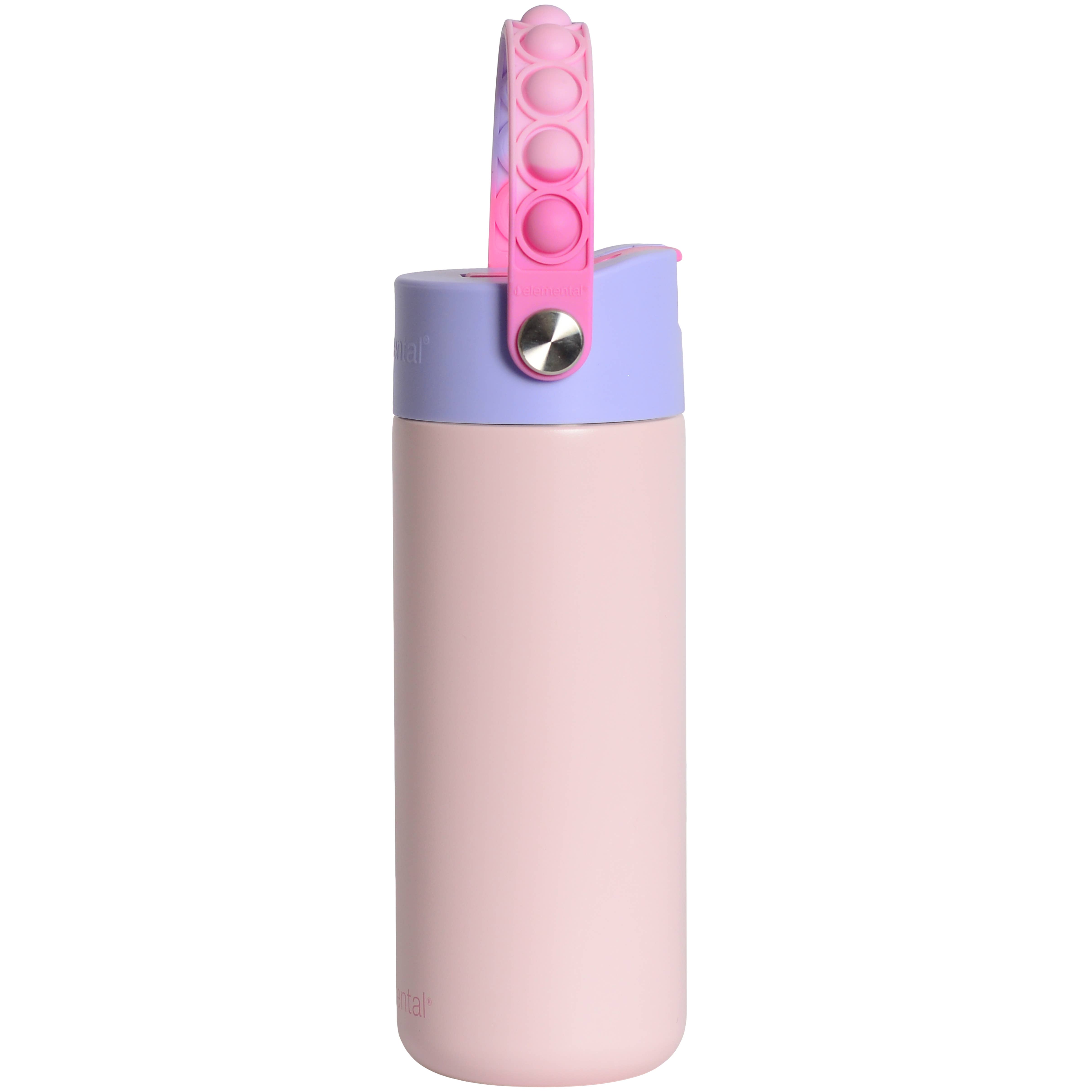 Elemental - Wholesale Water Bottle - Core Insulated Pop Fidget Handle Bottle 18oz - Blush Pink Tie Dye2