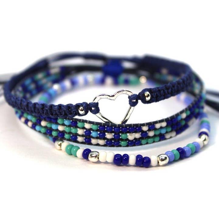 Urban Surfer Girl - Pacote com 3 pulseiras de noites de verão por atacado de Sol Jewels