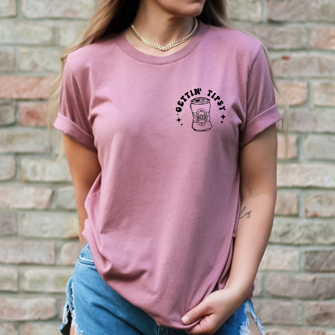 FAMS design - Vendita all'ingrosso Maglietta serigrafata - Donna - Maglietta estiva con grafica ondulata degli Errbody At The Lake Gettin Tipsy1