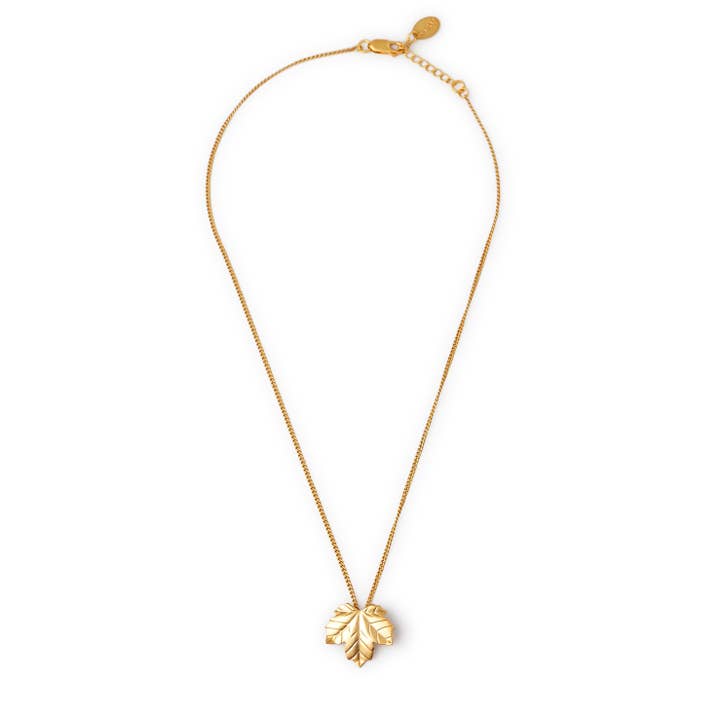 Ginger & VelVet – wholesale Pendant/charm necklace – 24ct gold-plated Mini Ivy Necklace1