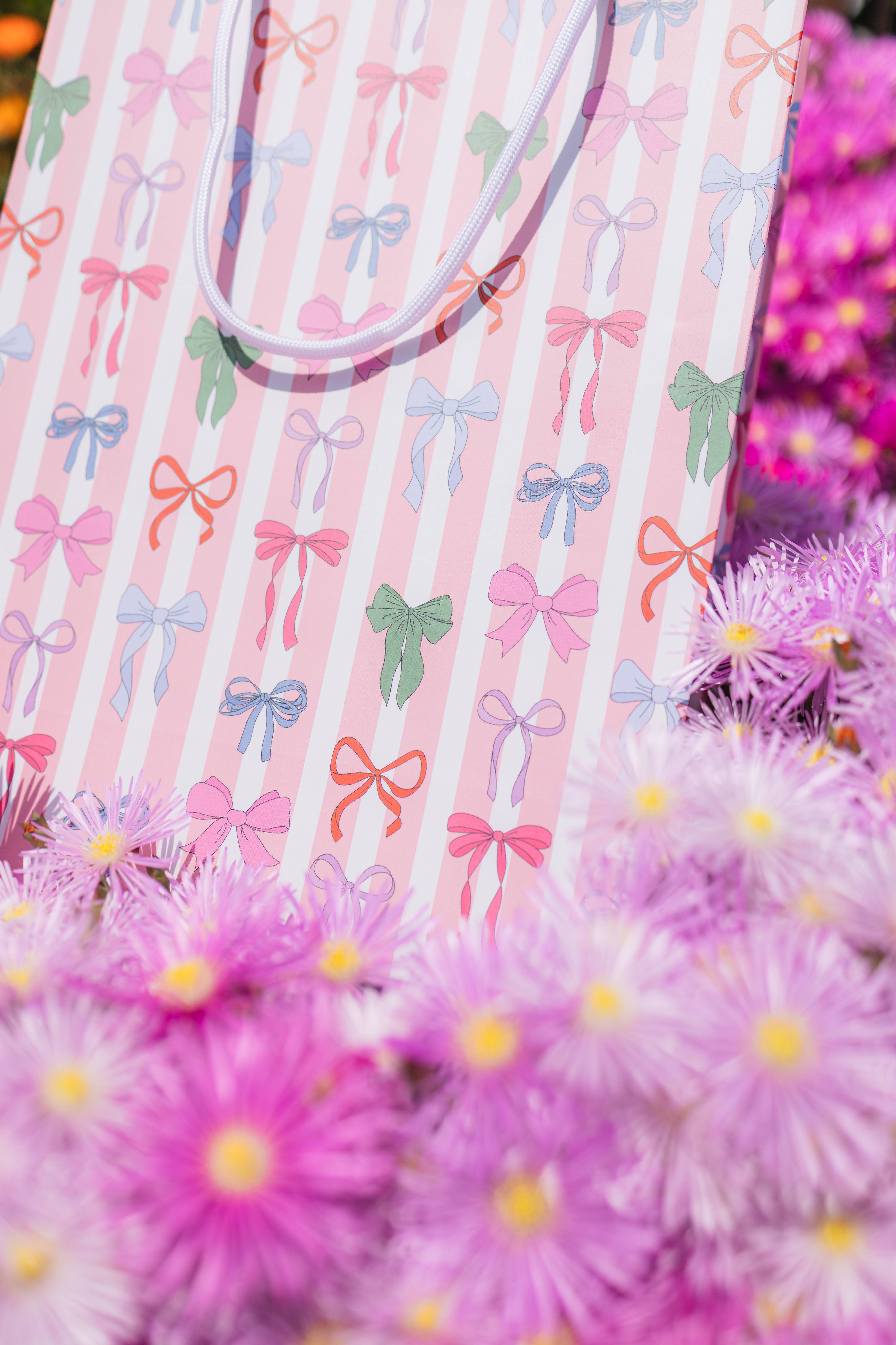 Illustrating Amy - Vente Pochette cadeau - Sac cadeau à nœuds rayés5