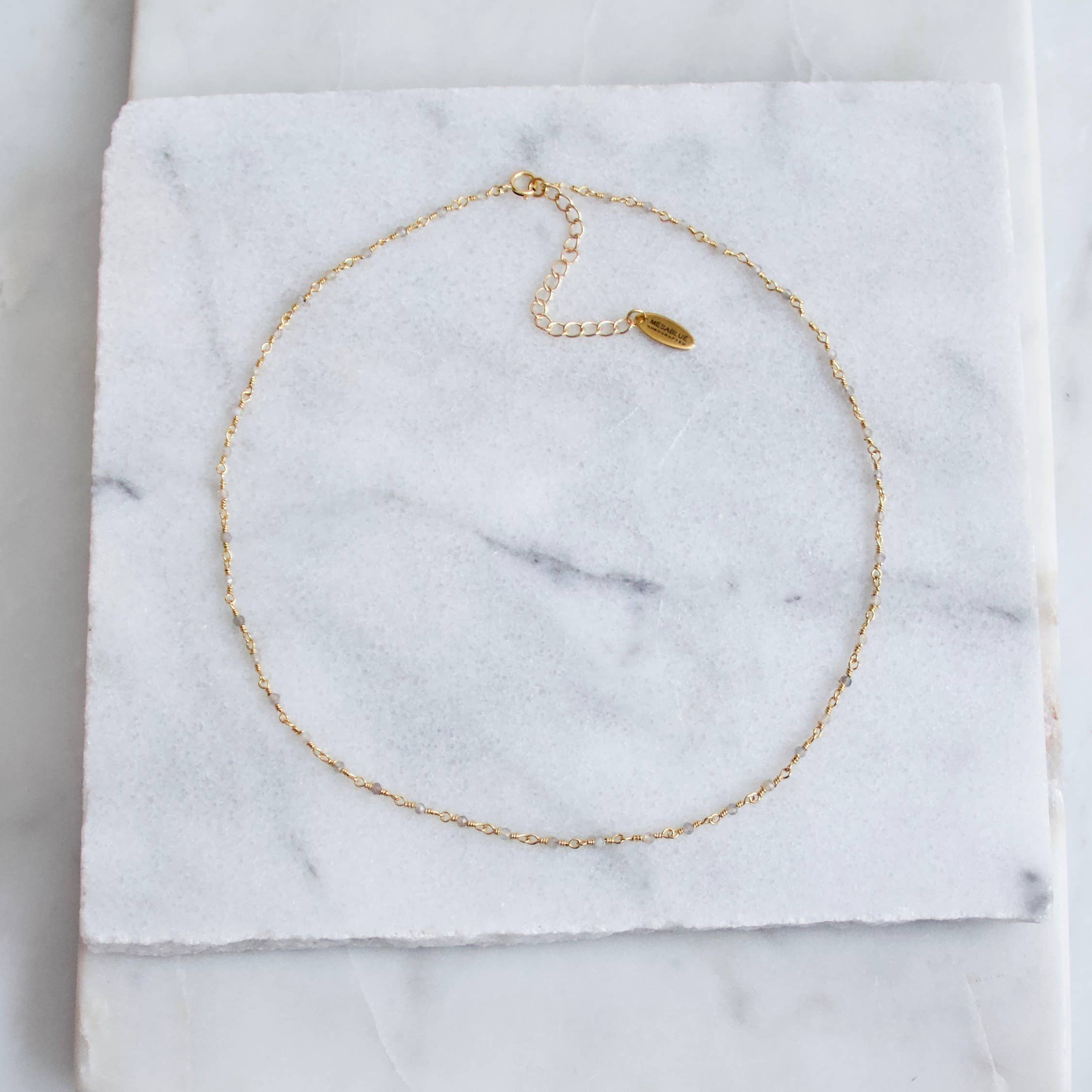 Mesa Blue - Vente Collier ras-de-cou - Collier ras du cou pierre de lune1