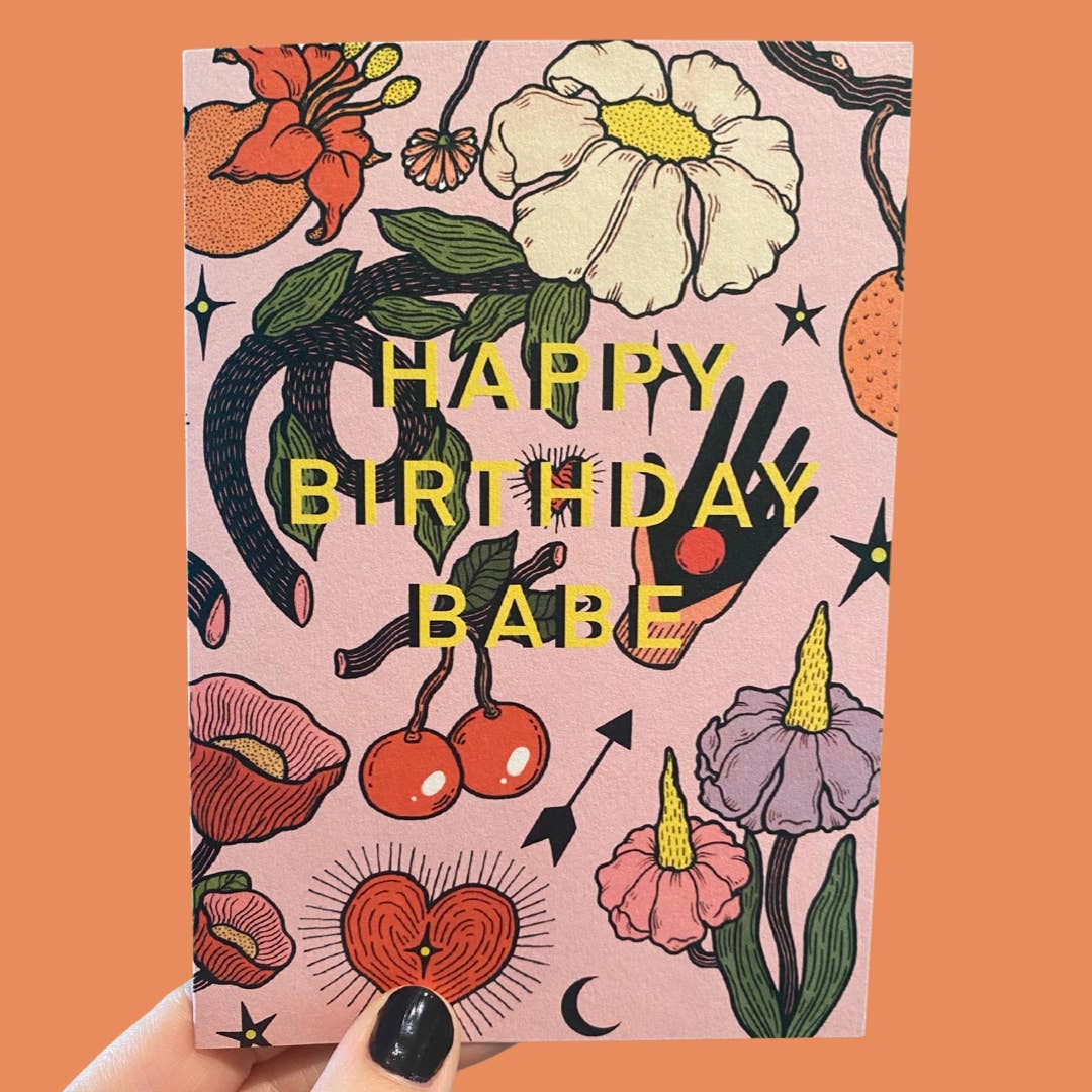 Piece of the Peach - Wholesale Birthday Card - VINNIE Vibrant Double-Sided Birthday Card1