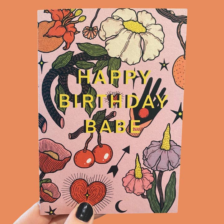 Piece of the Peach - Wholesale Birthday Card - VINNIE Vibrant Double-Sided Birthday Card1