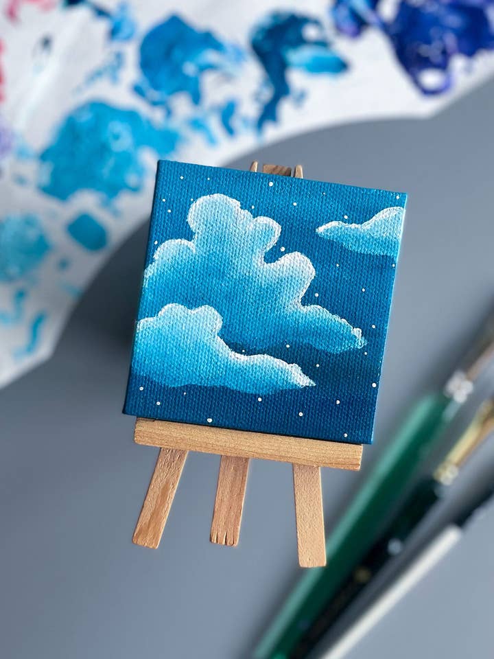 Minipintura con caballete «Sour Blue Dreams» para venta al por mayor de Jiva More Life