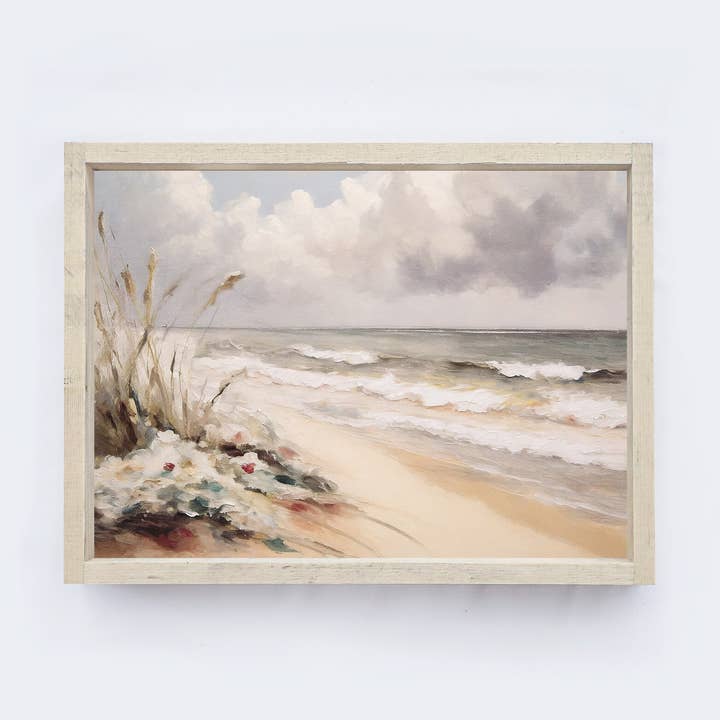 Vintage Print Framed | Seaside Painting A21 for wholesale by Hoekstra Decor
