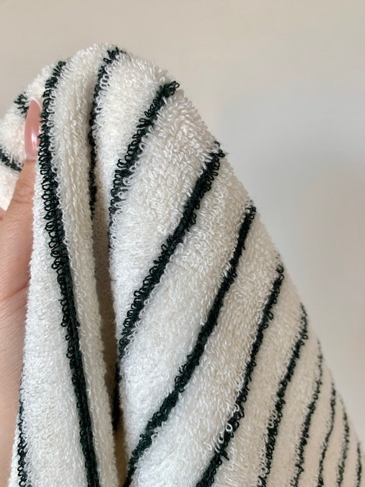 INSPECIAL HOME - Wholesale Bath Towel - Retro Style 100% Cotton Soft Absorbent Striped Bath Towel11