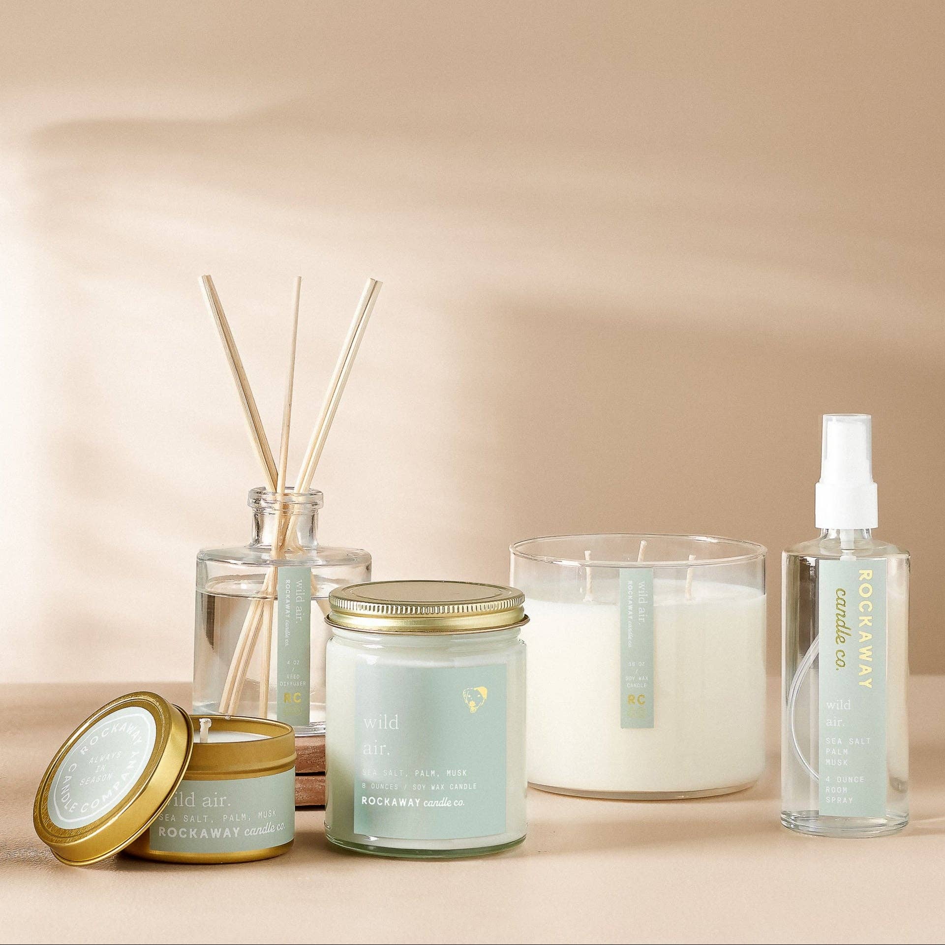 Rockaway Candle Co - Wholesale Jar/Filled Candle - Wild Air 16oz Candle2