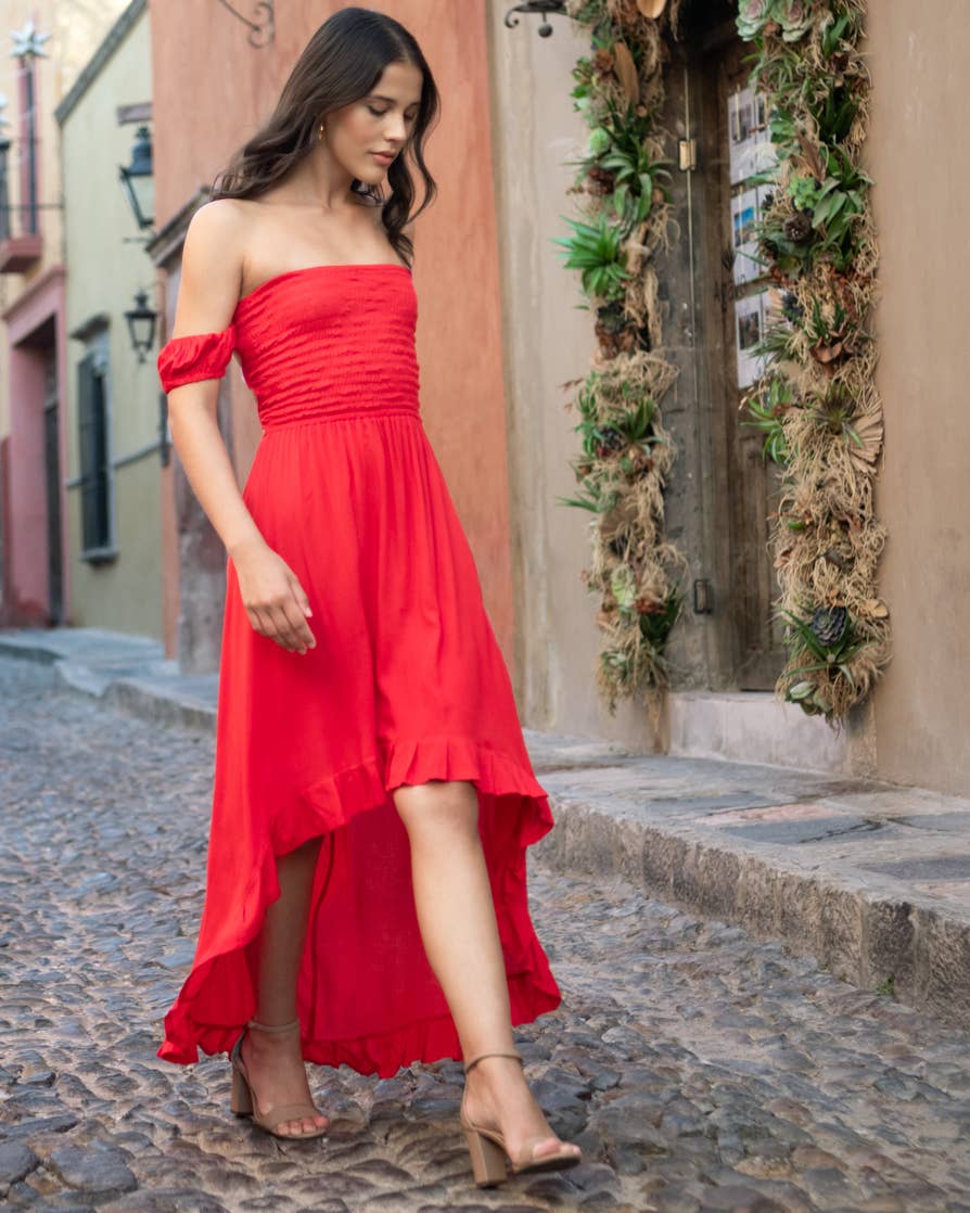 Red Amara Maxi Dress for wholesale on Faire