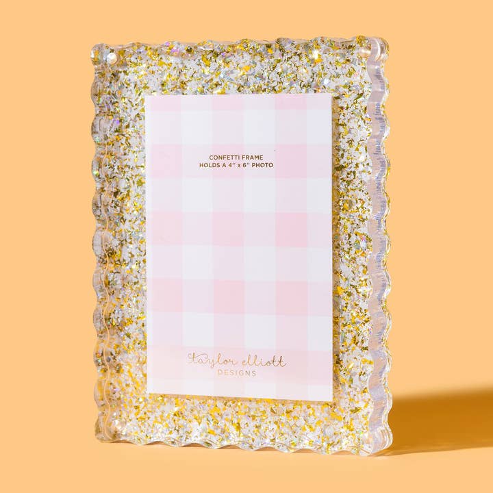 Acrylic Picture Frame - Medium - Pearl Confetti for wholesale by Taylor Elliott Designs