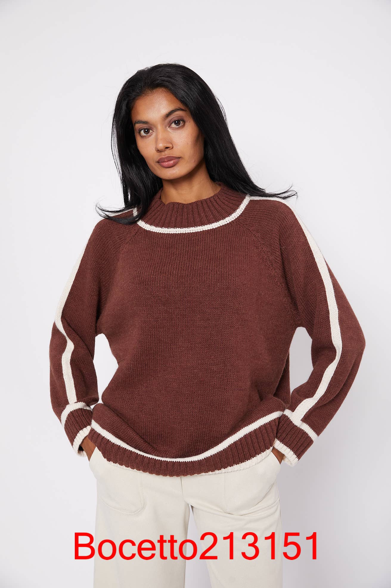 Bocetto - Wholesale Knit Sweater - Women's - Live Side Jersey0