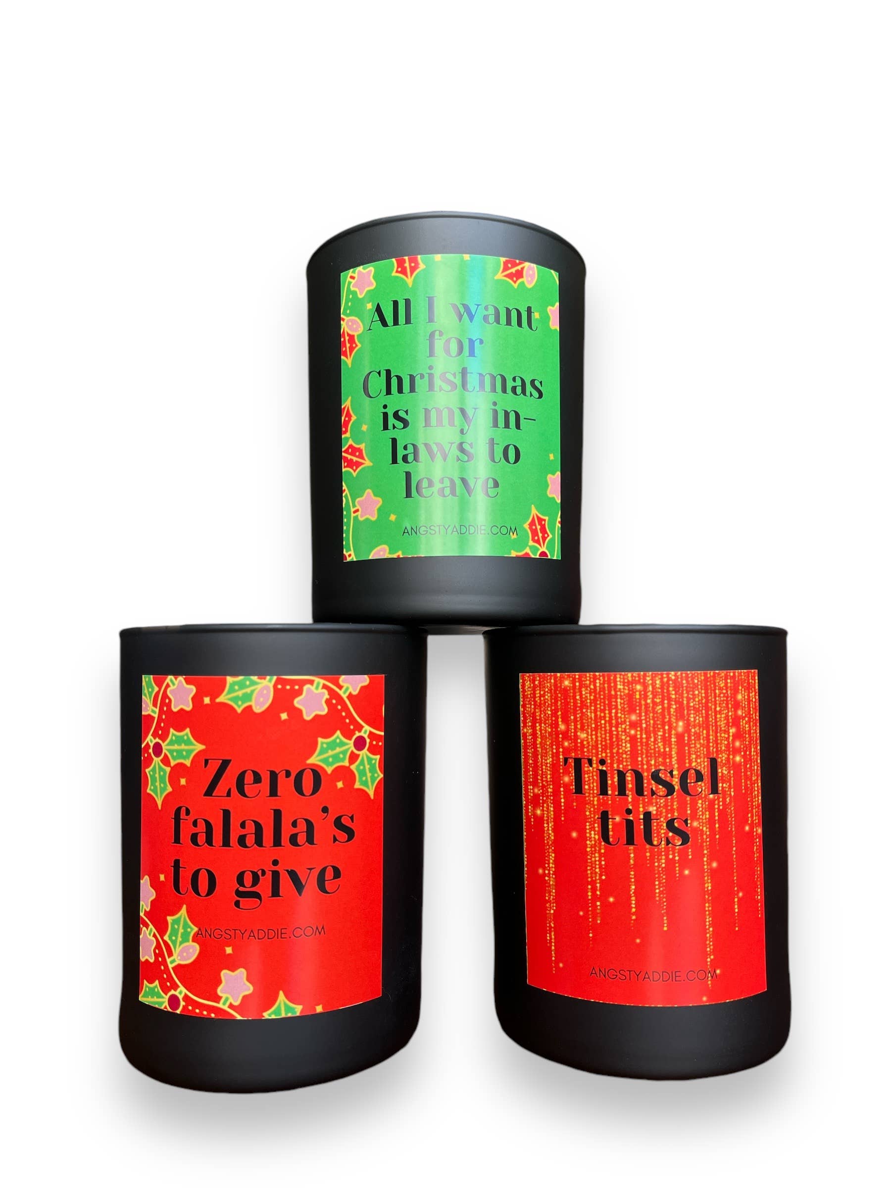 Angsty Addie - Vente Bougie en bocal - Ensemble d'échantillons de bougies aux épices de Noël - 6 bougies pleine grandeur 1