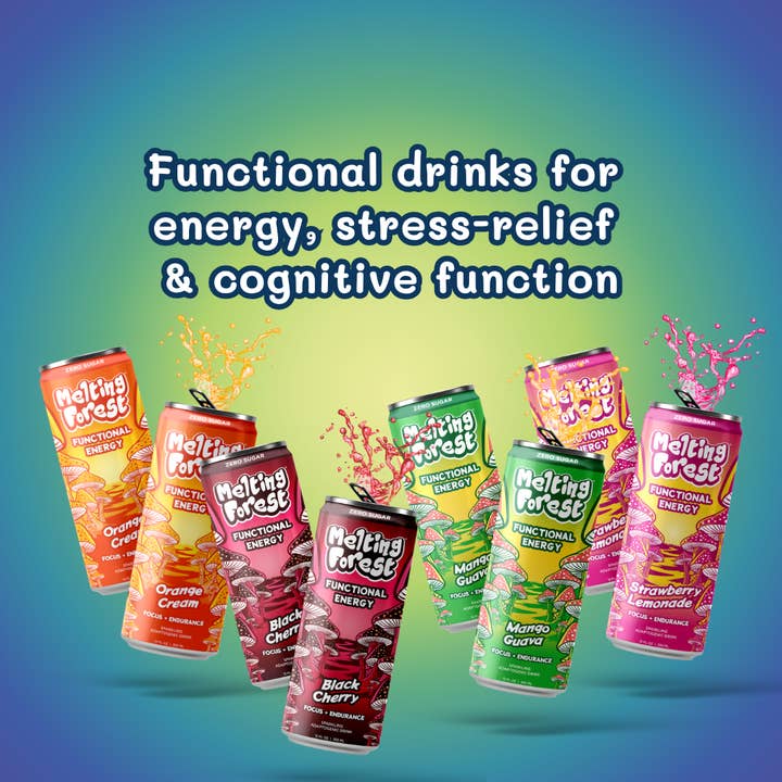 Melting Forest - Wholesale Sports/Energy Drink - Mushroom Energy Drink | Variety Pack | Adaptogen 3