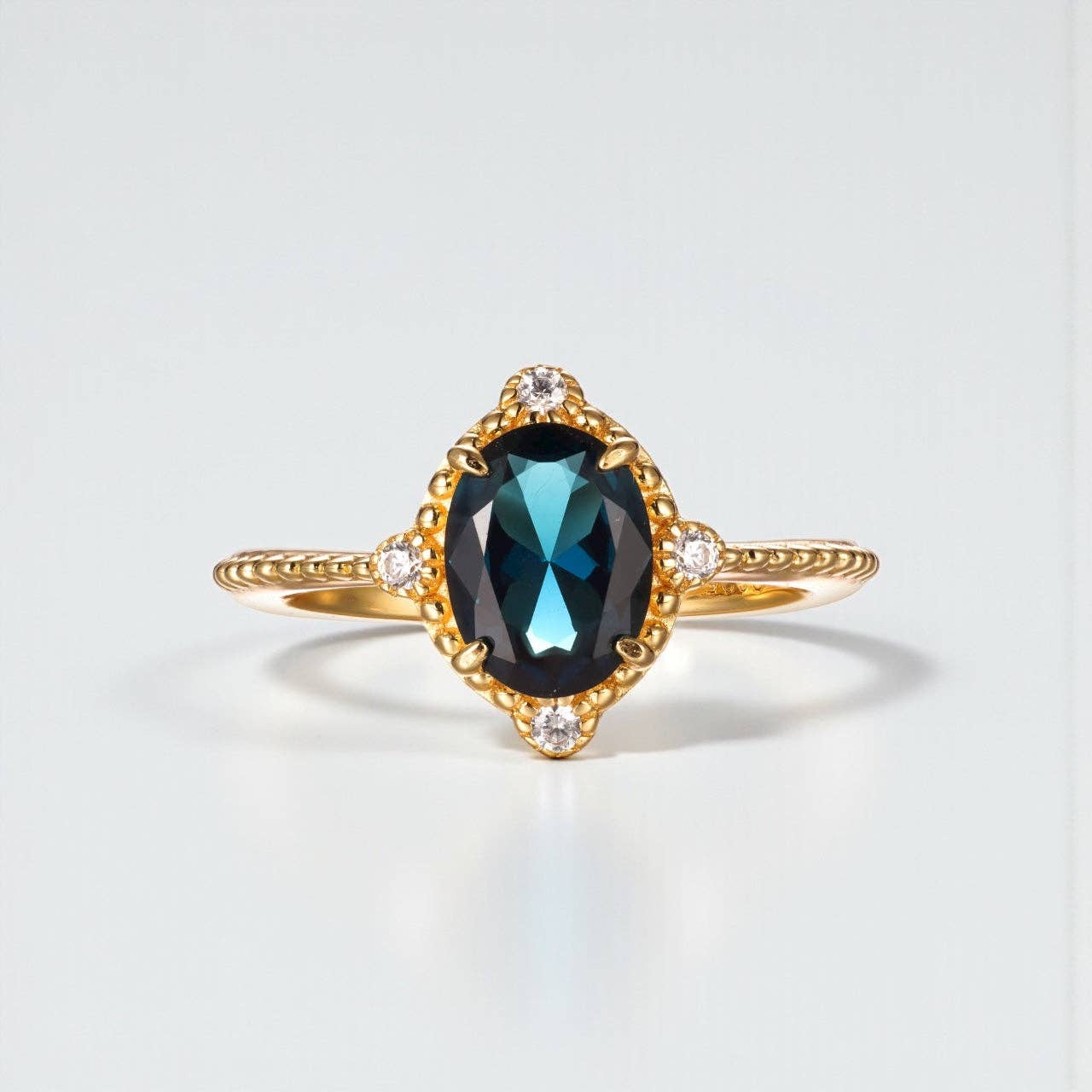 Vivian Grace Jewelry - Wholesale Cocktail/Statement Ring - Ocean Versailles Ring- 14k Gold Vermeil