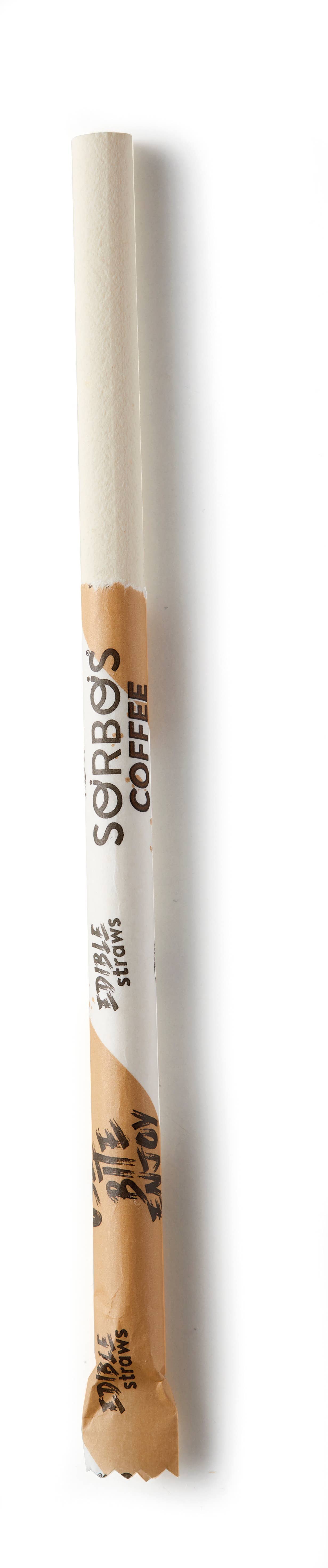 SORBOS Edible Straws - Wholesale Drinking Straw - SORBOS Coffee Flavour Edible Straws - Case of 2004