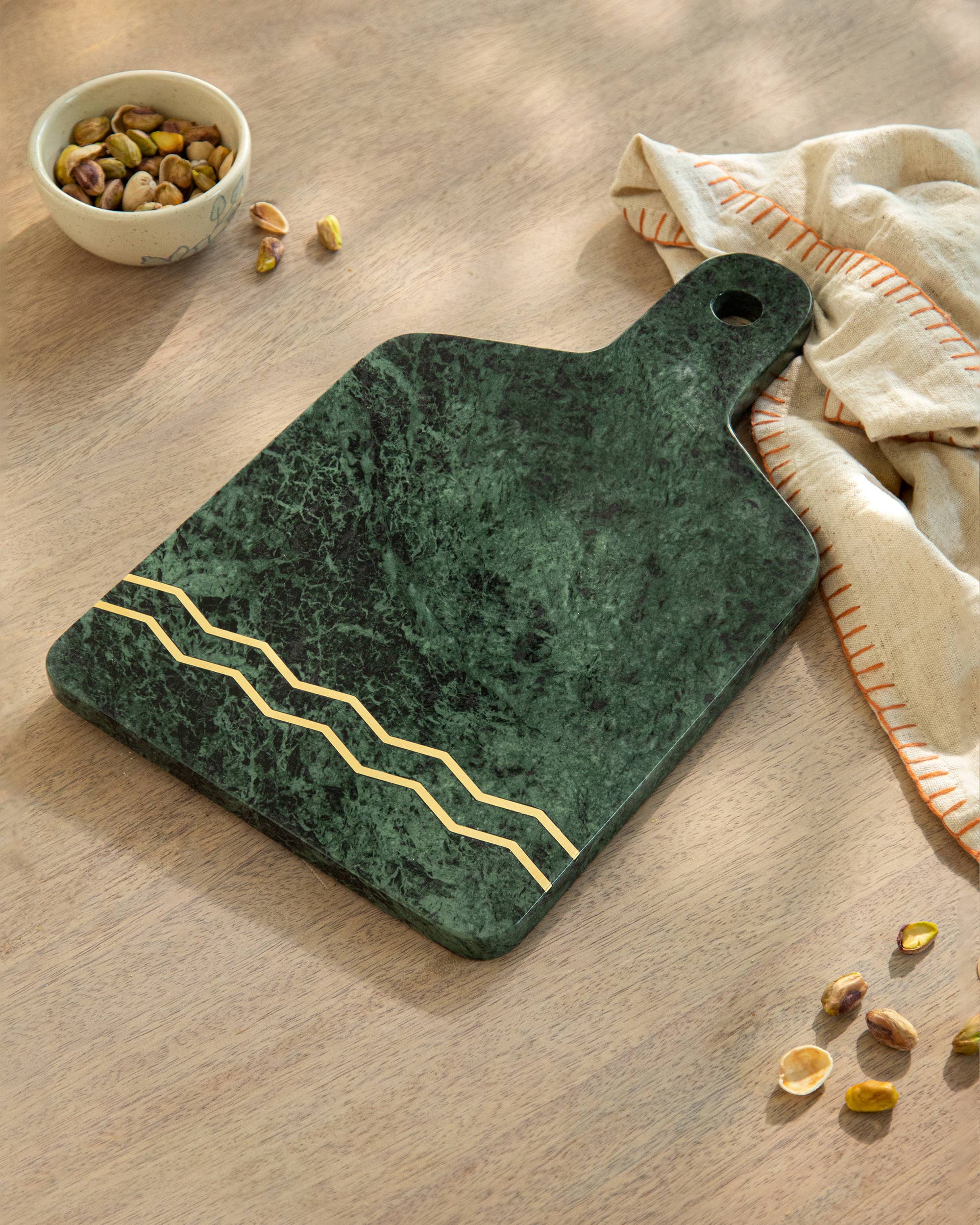 Mela Artisans - Wholesale Cheese Board - Verde Marble Cheese Board