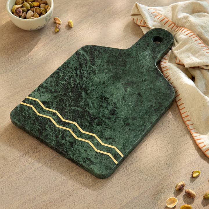 Mela Artisans - Wholesale Cheese Board - Verde Marble Cheese Board0