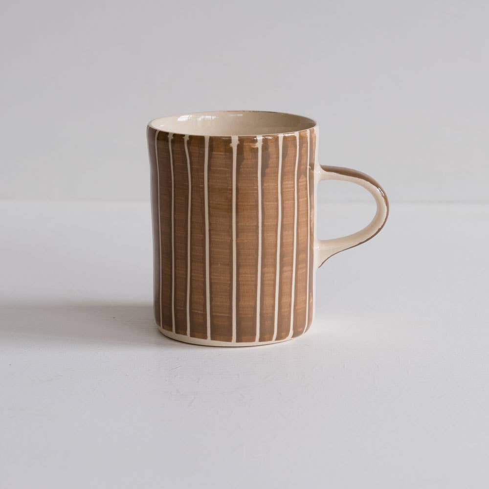 Musango - Wholesale Coffee Mug - Contemporary Handmade Coffee Mugs Sgraffito Stripe13