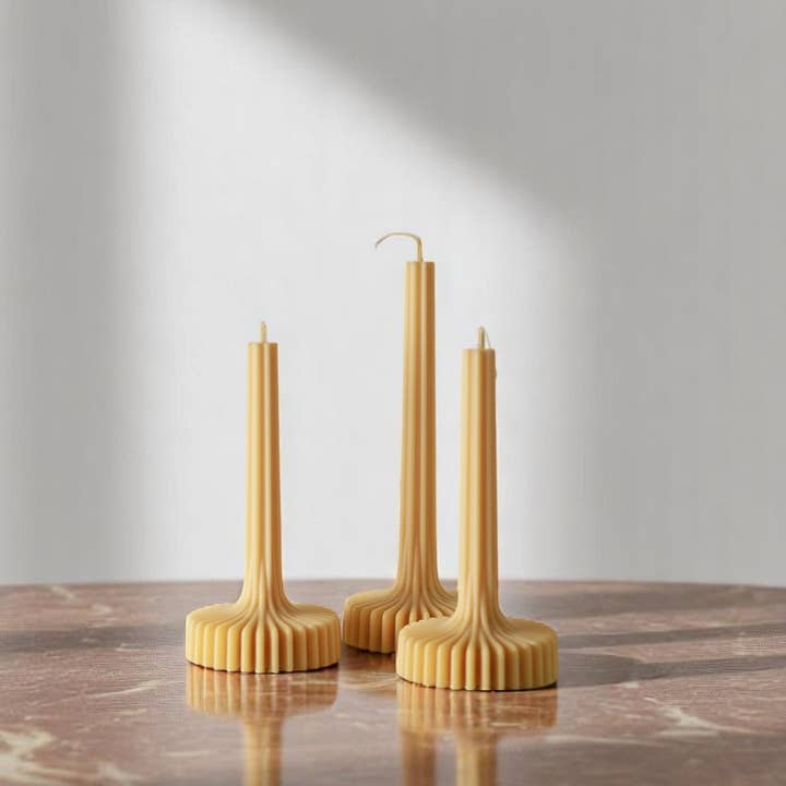 Agaboo Candle - Wholesale Novelty Candle - Large Stripe Vase Column Candle - Pillar
