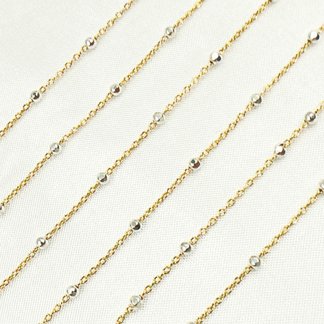 Jewels & Chains - Wholesale Link & Chain Necklace - 1186GF. 14k Gold Filled with 925 Sterling Silver Beads Satellite Chain2