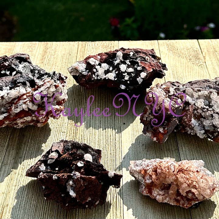 KayleeNYC - Wholesale Spiritual Stone/Crystal - 4-5 PCs Natural Diamond Calcite cluster Crystal Healing1