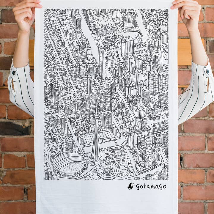 Asciugamano da cucina Toronto Lines per la vendita all'ingrosso da parte di Gotamago