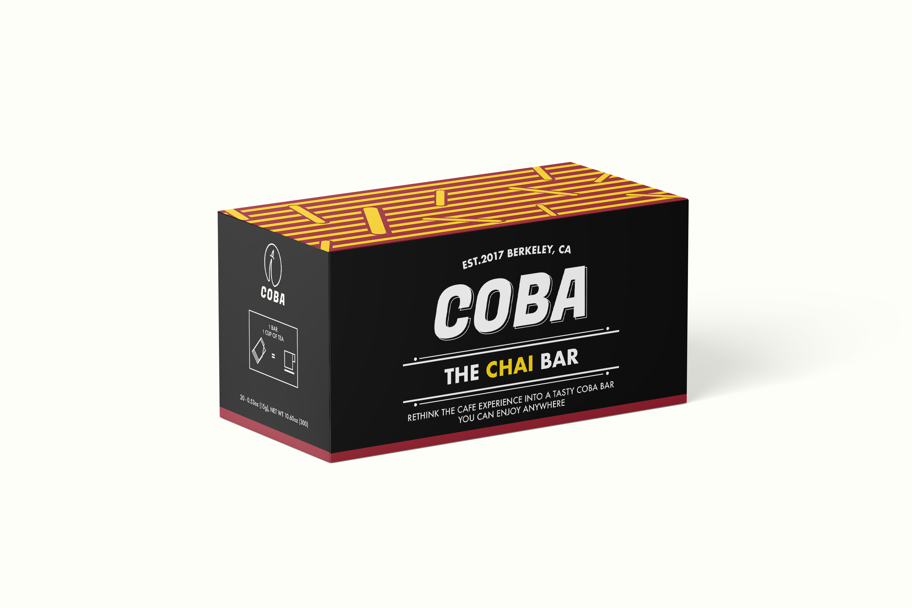 COBA, The Coffee Bar - Wholesale Chocolate Bar - COBA's Chai Latte Chocolate Bar (20 per case)2
