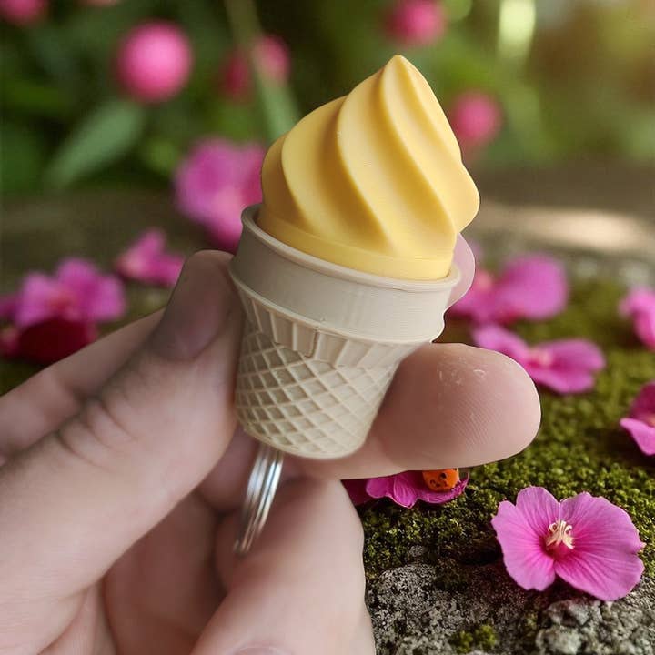 DA BOMB - Vente Fidget/jouet anti-stress – enfant - PORTE-CLÉS CLIQUETTEUR ANTI-STRESS EN FORME DE CORNET DE GLACE1