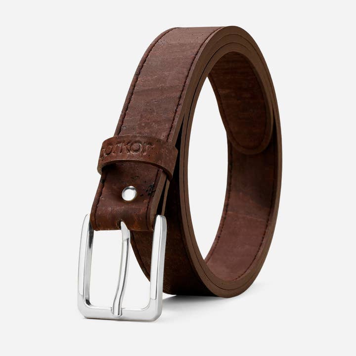 Women Cork Belt 1 18" (30mm) - Silver Buckle for wholesale by Corkor