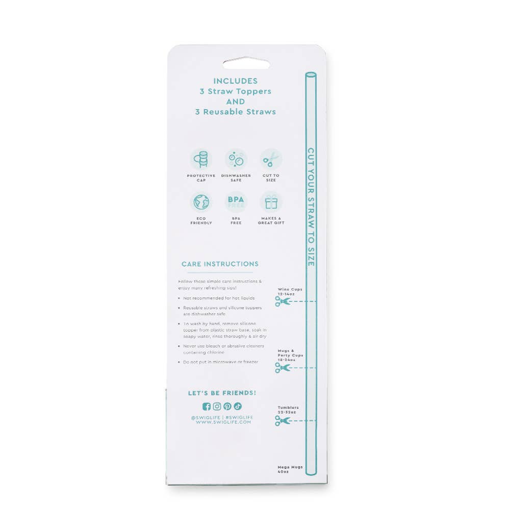 Swig Life - Wholesale Drinking Straw - Let's Go Girls Straw Topper Set2