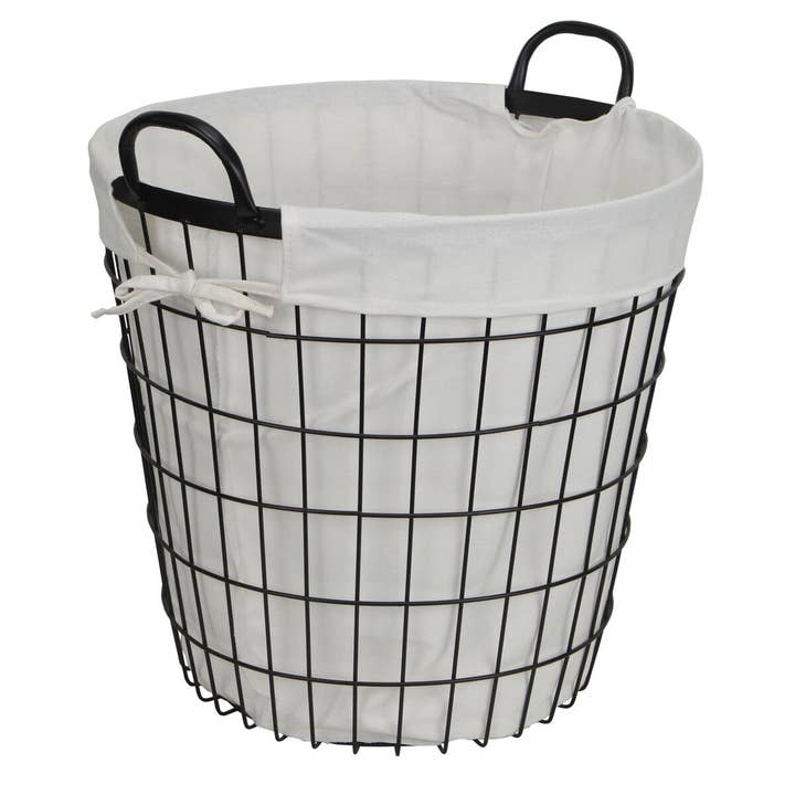 Cheungs Home Decor - Vente Panier garni - Panier à linge en fil métallique doublé Esker