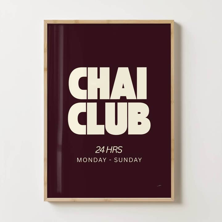 CHAI CLUB PRINT for wholesale by Wordotco