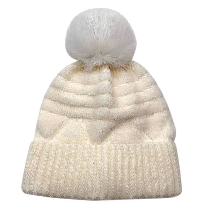 Fashion City – wholesale Mössa - Dam – Lurvig mössa med Pom-pom