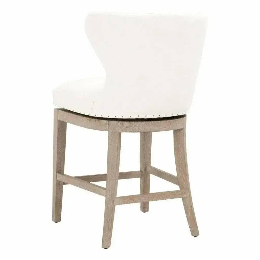 LOOMLAN - Wholesale Stool - Milton Swivel Counter Stool LiveSmart White4