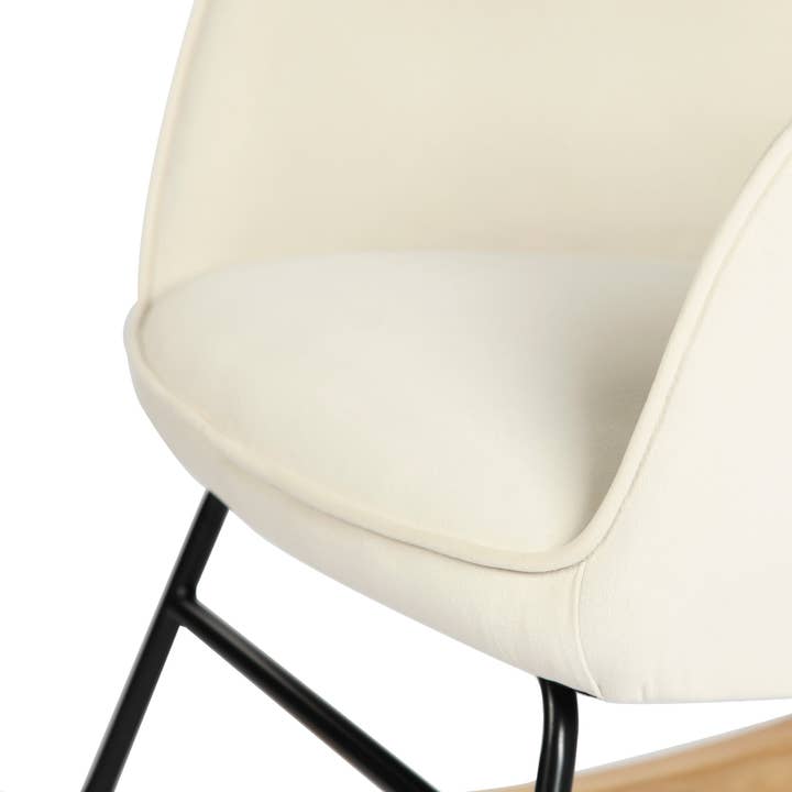 Urban Meuble - Wholesale Rocking Chair - Rocking chair off-white velvet EPPING SMALL VELVET BEIGE20