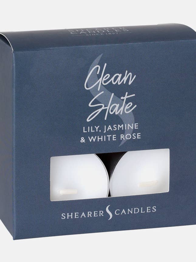 Bougies chauffe-plat Clean Slate pour la vente par Shearer Candles
