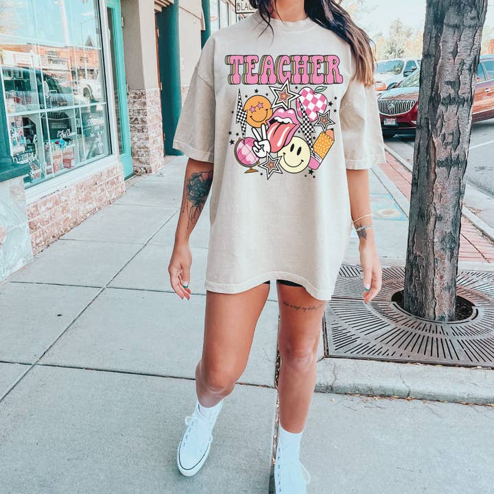 Teacher Collage Shirt for wholesale by Lost Apparel